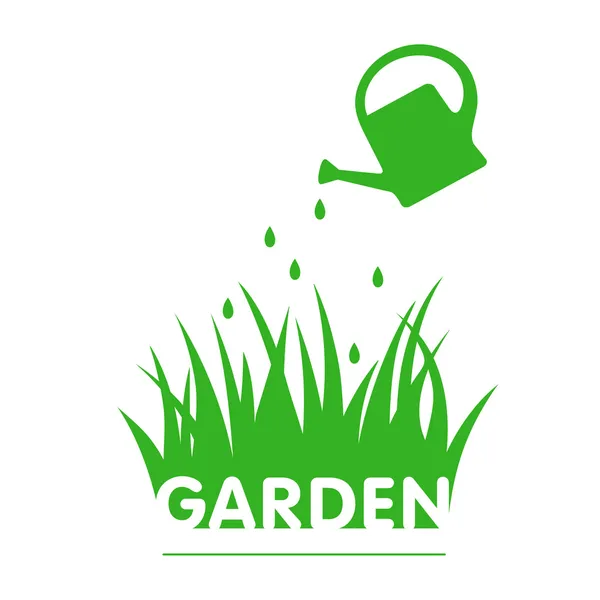 Garden sign wih grass — Stock Vector