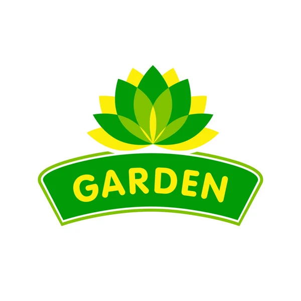 Garden icon with flower — Stock Vector