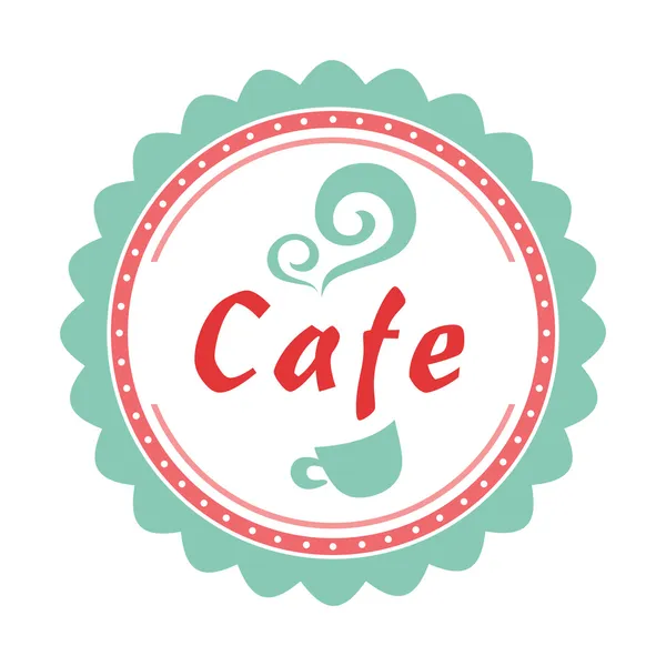 Product label of café logo, geschikt voor desserts — Stockvector