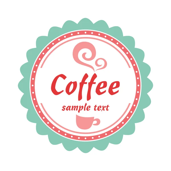 Product label of café logo, geschikt voor desserts — Stockvector