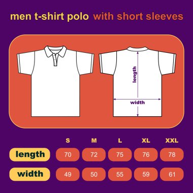 t-shirt polo erkek geri ve ön.