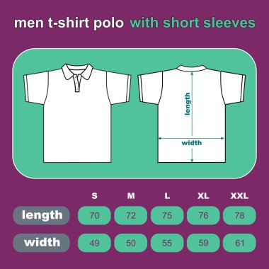 t-shirt polo erkek geri ve ön.