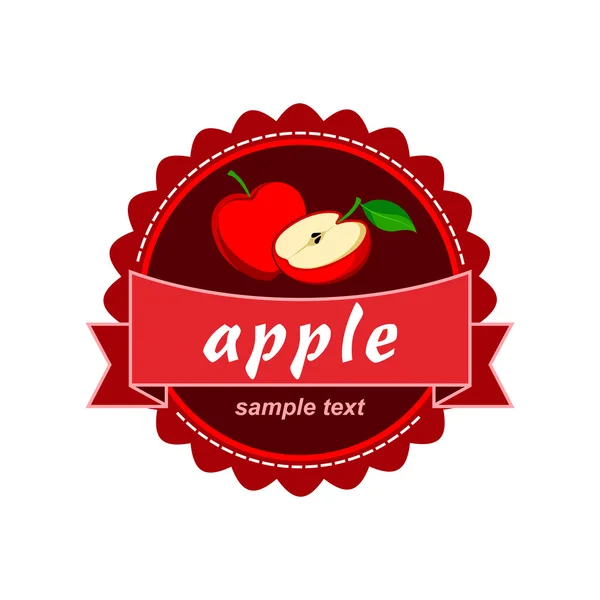 Apple vector label design. — Stock Vector