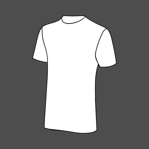 Frau T-Shirt Polo mit kurzen Ärmeln mit Körper-Silhouette. — Stockvektor