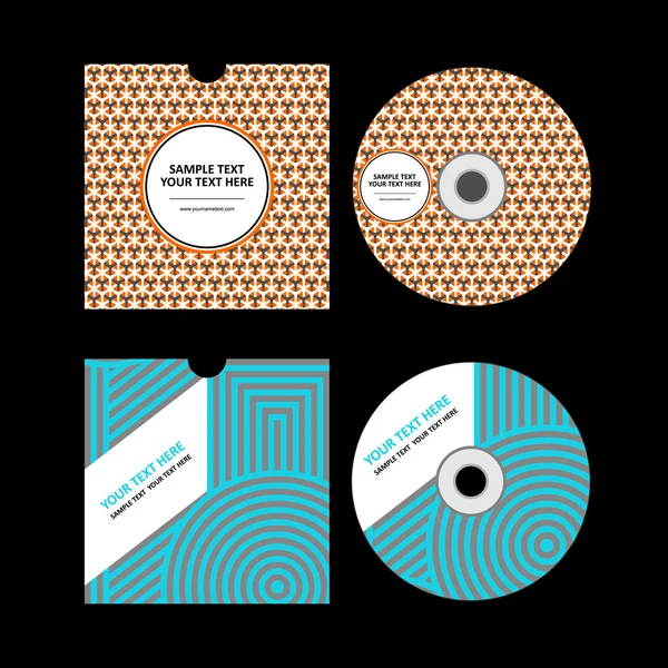 Diseño de portada de CD. Diseño de CD — Vector de stock