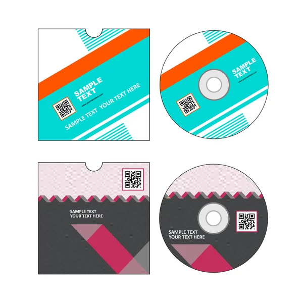 デザインの cd カバー。cd のデザイン — ストックベクタ