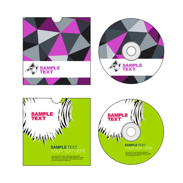 Diseño de portada de CD. Diseño de CD — Vector de stock