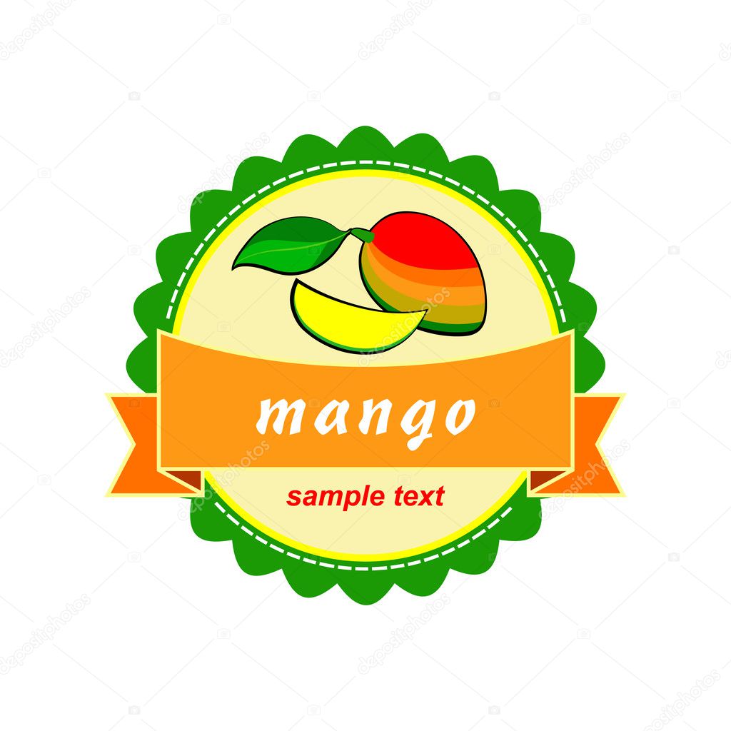 Fruit labels design. Vector mango. Stock Vector Image by ©Loca 47753509
