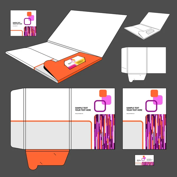 Folder template design — Stock Vector