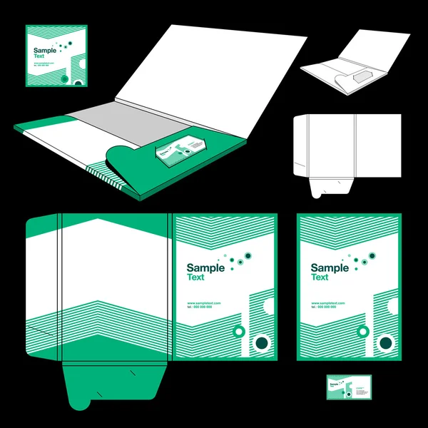 Folder template design — Stock Vector