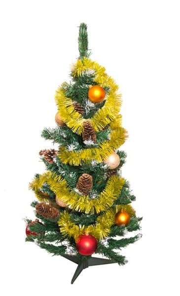 Bellissimo albero di Natale su sfondo bianco — Foto Stock