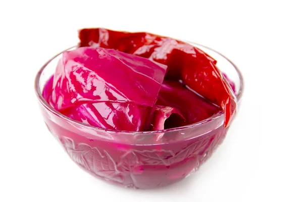 Pickled cabbage with beets hot — Stock Photo, Image