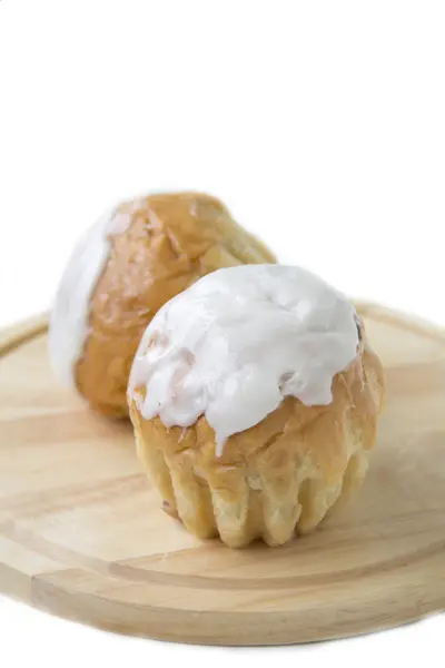 Söta muffins med glasyr — Stockfoto