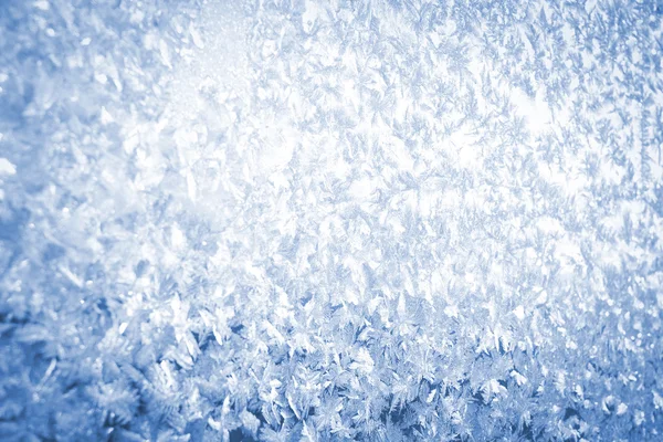 Winter frosty pattern on glass — Stock Photo, Image