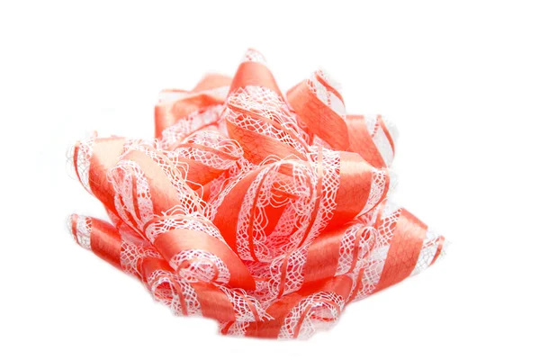 Decorative flower of lace ribbon — Stock Photo, Image