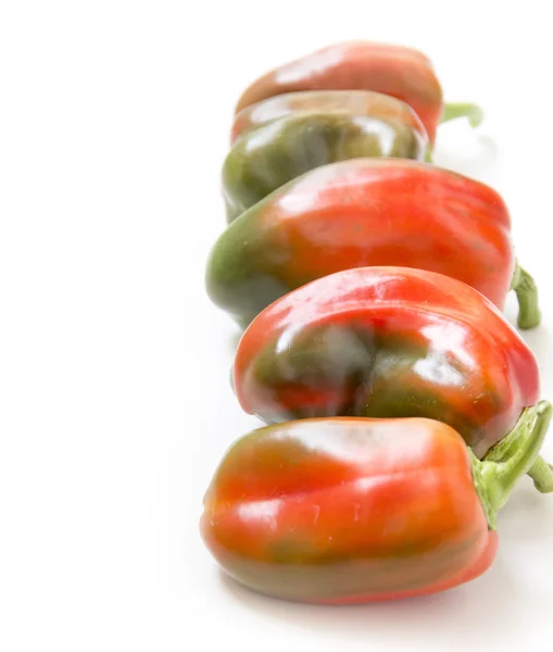 Červené a zelené papriky — Stock fotografie