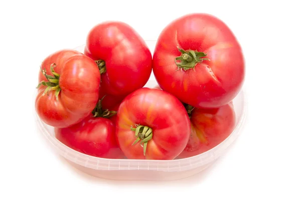 Biologische rode tomaten — Stockfoto