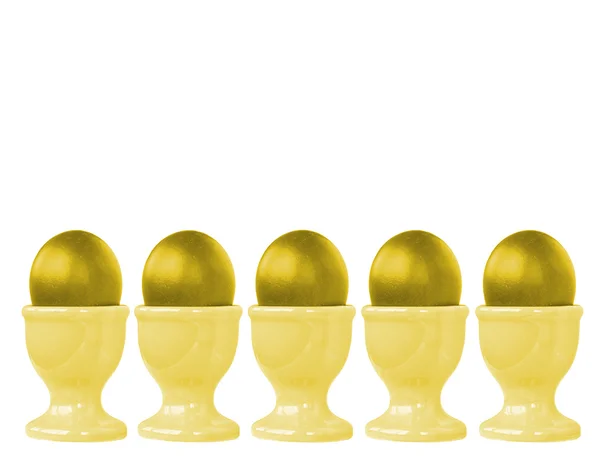 Gold egg on white bascground — Stock Photo, Image