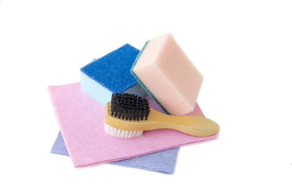 Household sponges and rags — Stock Photo, Image