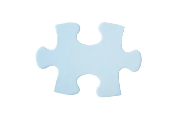 Primo piano di un pezzo di puzzle blu — Foto Stock
