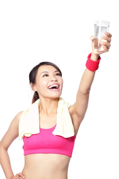 Deporte mujer agua potable — Foto de Stock