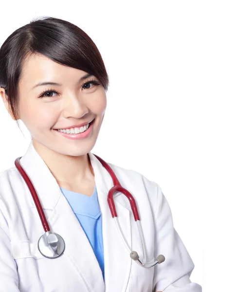 Sorridi medico femminile con fiducia — Foto Stock