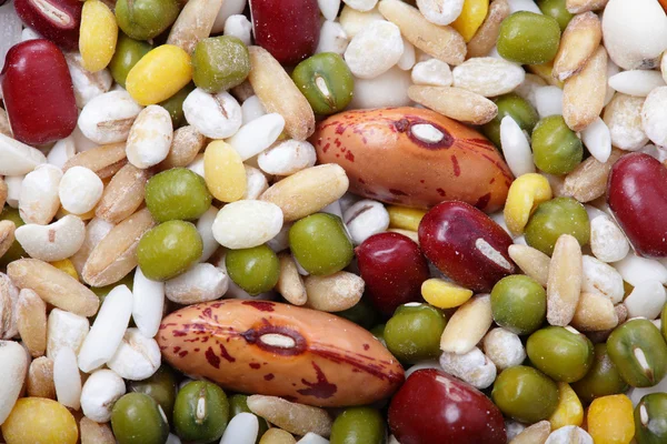 Textura de Todos os tipos de feijão e legumes — Fotografia de Stock