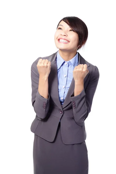 Mujer de negocios alegre — Foto de Stock