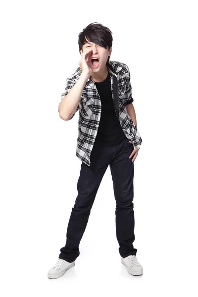 Young man screaming — Stock Photo, Image