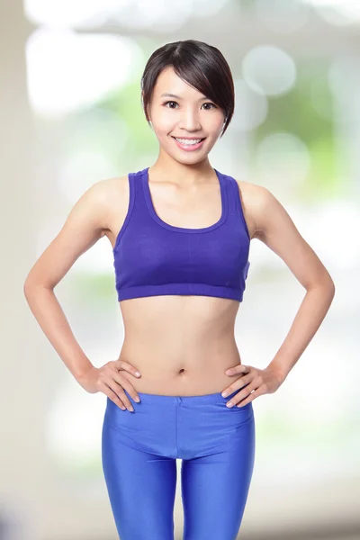 Fitness žena portrét — Stock fotografie