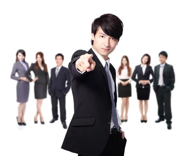 Business man finger pointing at you — Stock Photo, Image