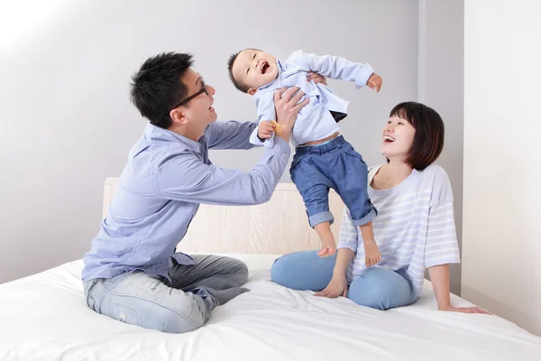 Happy father hug his son at home — Stock Photo, Image