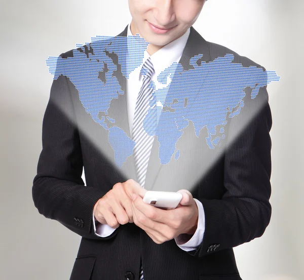 Businessman using smart phone — Stock Photo, Image