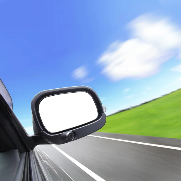 Car and rear view mirror — Stock Photo, Image