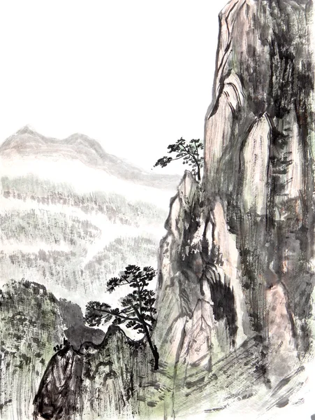 Peinture chinoise de haute montagne — Photo