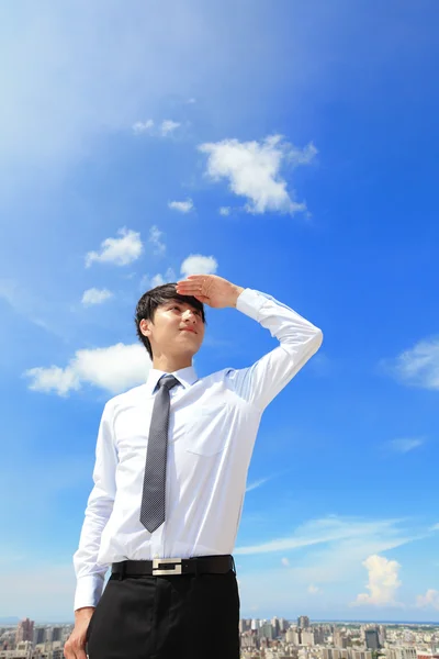 Business man looking away to copy space — Stock Photo, Image
