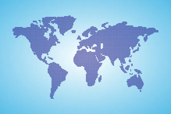 Kropka mapy świata — Wektor stockowy