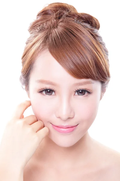 Woman with beauty face and perfect skin — Stock Photo, Image