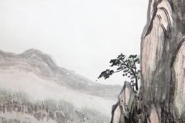 Pintura chinesa de montanha alta — Fotografia de Stock