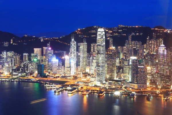 Hong kong vista nocturna — Foto de Stock