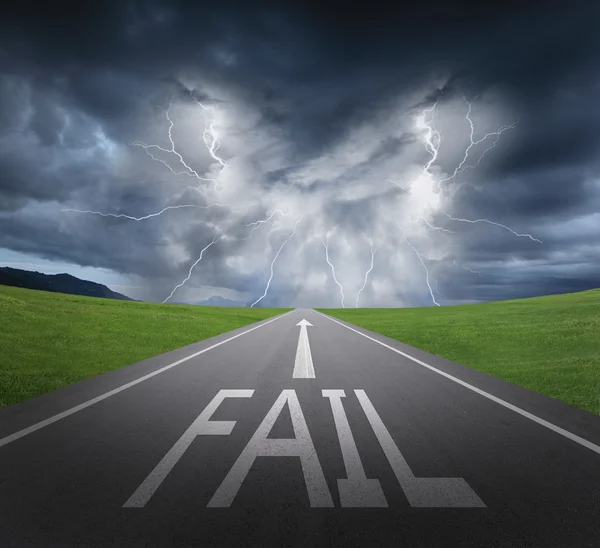 Camino al fracaso — Foto de Stock