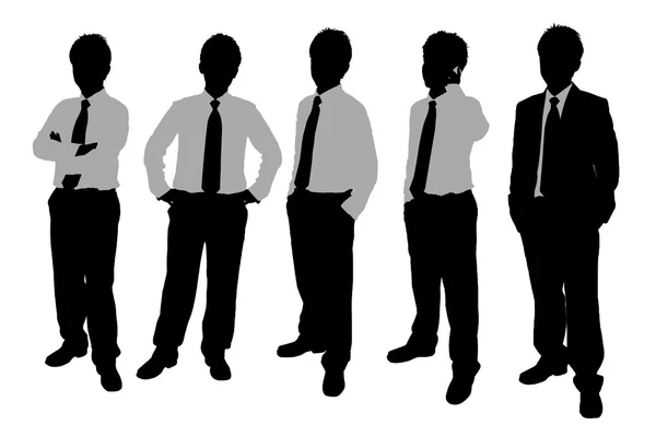 Silhouettes of Businessmen — Stock Vector