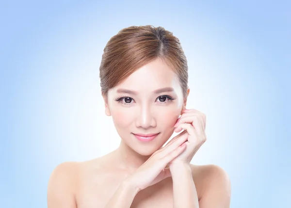 Attractive skin care woman face — Stock Photo, Image