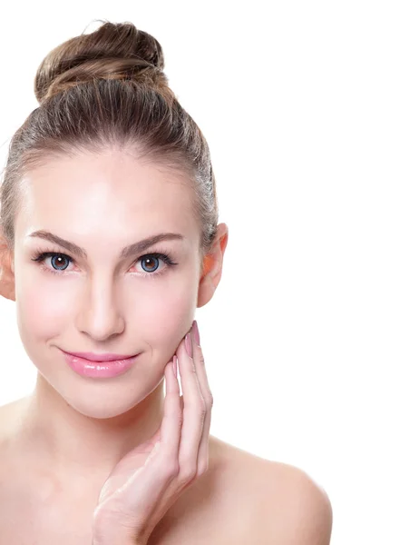 Portrait of young woman face — Stock Photo, Image