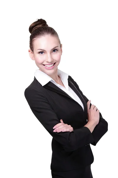 Happy young business woman — Stock Photo, Image