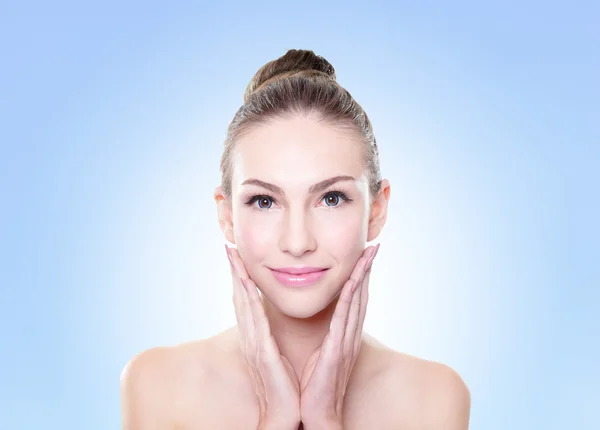 Portrait of young woman face — Stock Photo, Image