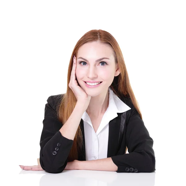 Femme d'affaires travaillant au bureau — Photo