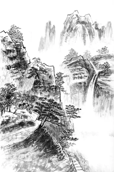 Παραδοσιακή κινεζική ζωγραφική — Φωτογραφία Αρχείου