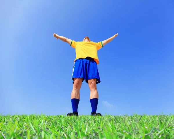 Soccer player fan — Stock Photo, Image