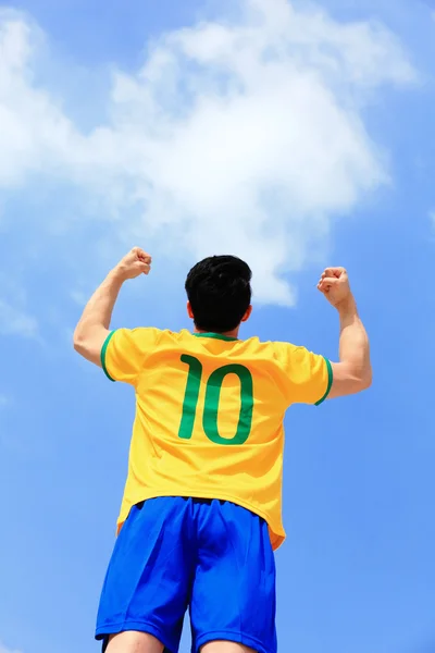 Soccer player fan — Stock Photo, Image